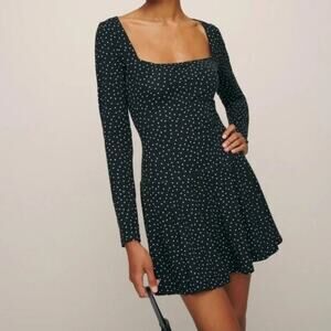 handsy knit midi dress Hope & Henry Women's Organic Short Sleeve Knit Tie Midi Dress, Black Side-Tie, 2